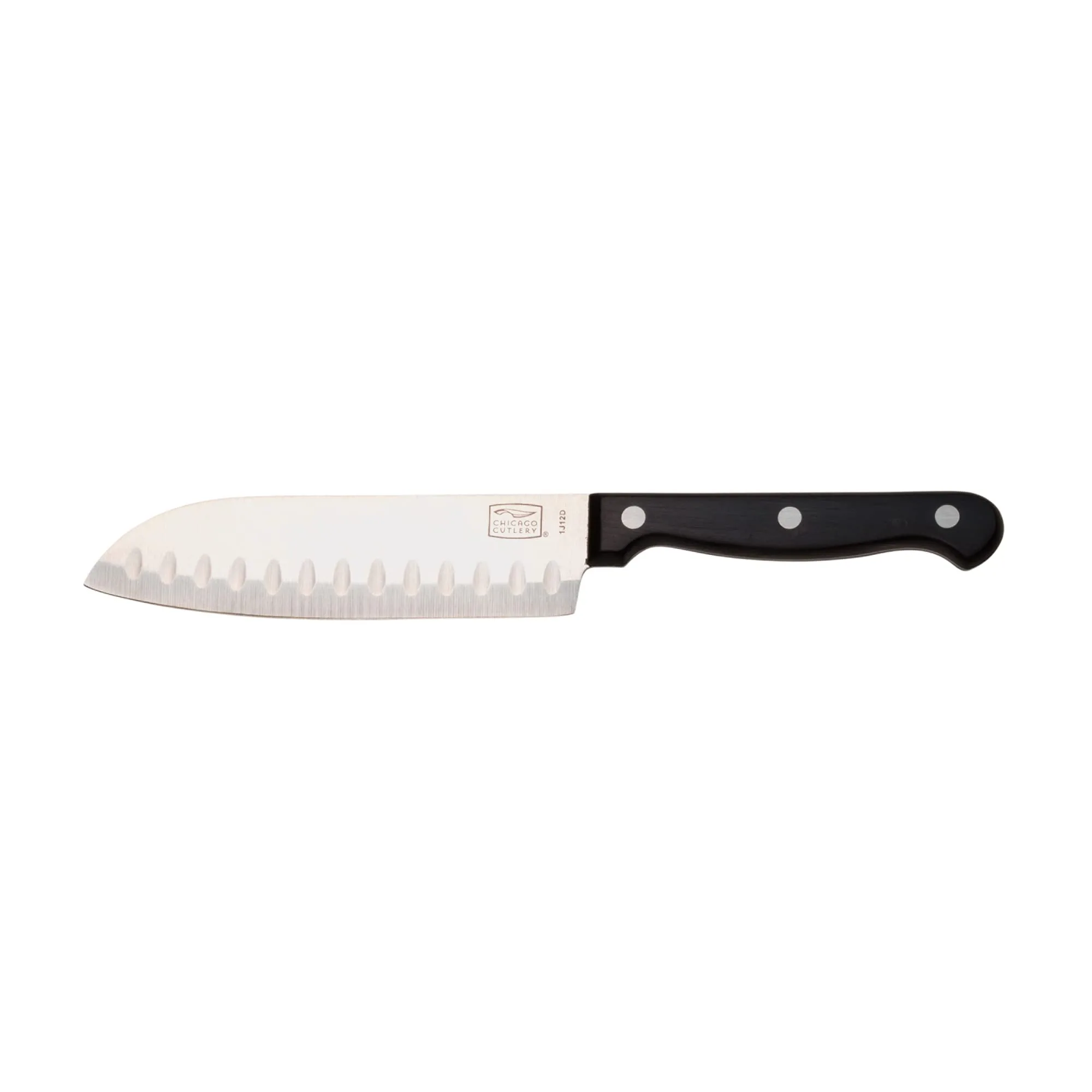 Chicago Cutlery 2-Pc Knife Set, Santoku and Partoku Cooking Knife Set, Stainless Steel, Black Polymer