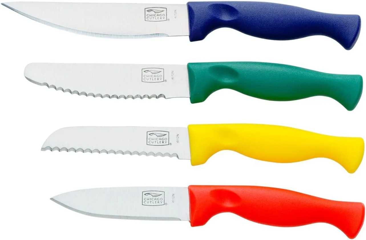 Chicago Cutlery 4-Piece Colored Paring Knife Set