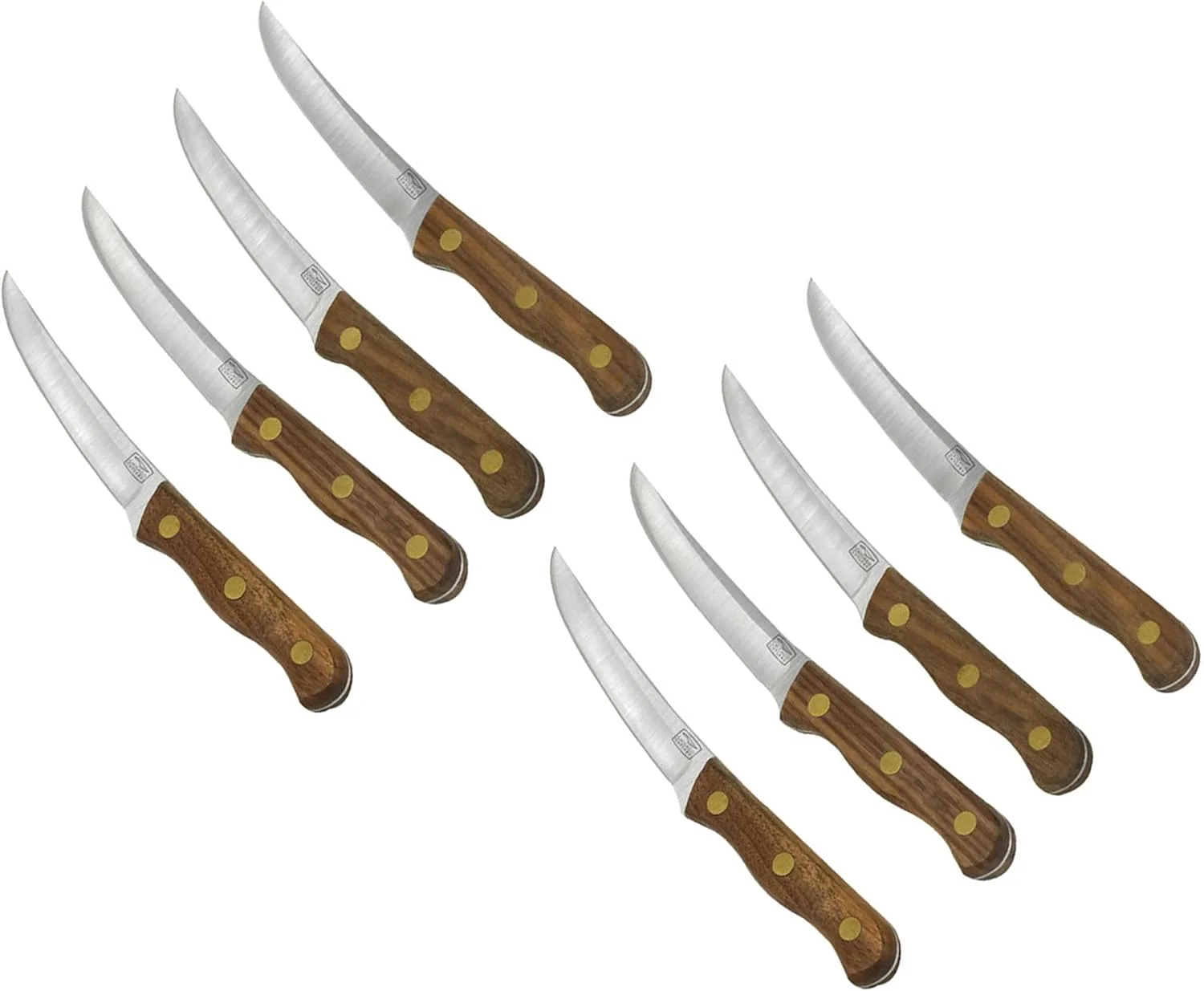 Chicago Cutlery B144 / 1104670 4" Wood Handle Steak Knife Set Walnut Tradition (2-Pack)