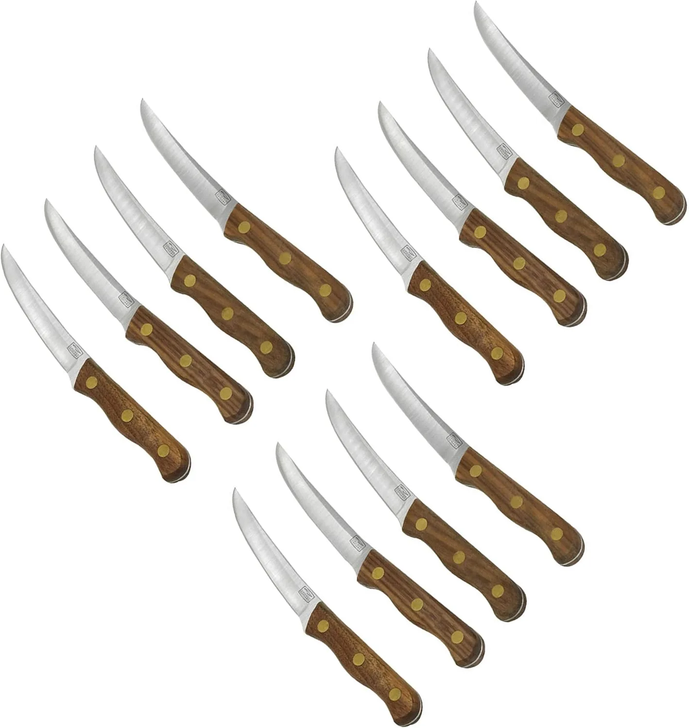 Chicago Cutlery B144 Walnut Steak Knife Set Stainless Steel (3-Pack)