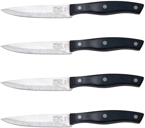 Chicago Cutlery Ellsworth 4-Piece Steak Knives, 4.5" Stainless Steel Blades