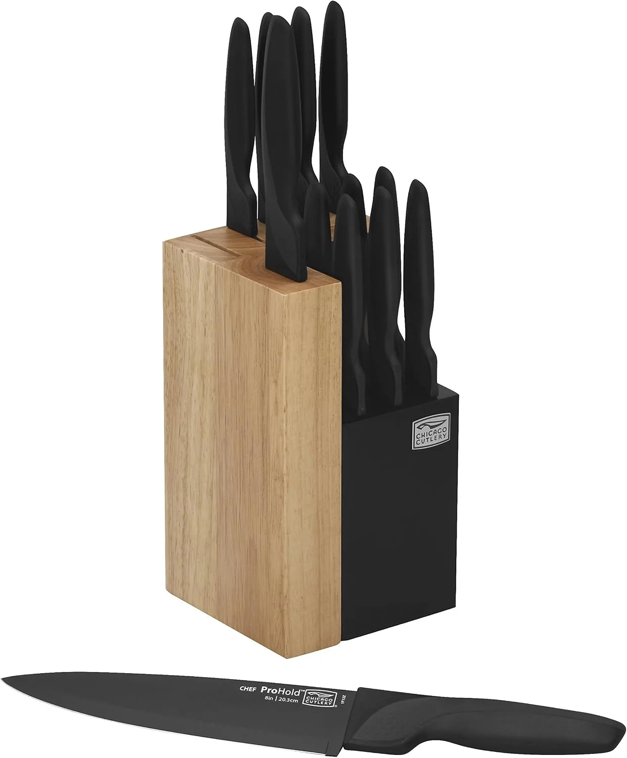 Chicago Cutlery Essentials (15-PC) Stainless Steel Kitchen Knife Block Set With Block, Sharp Stainless
